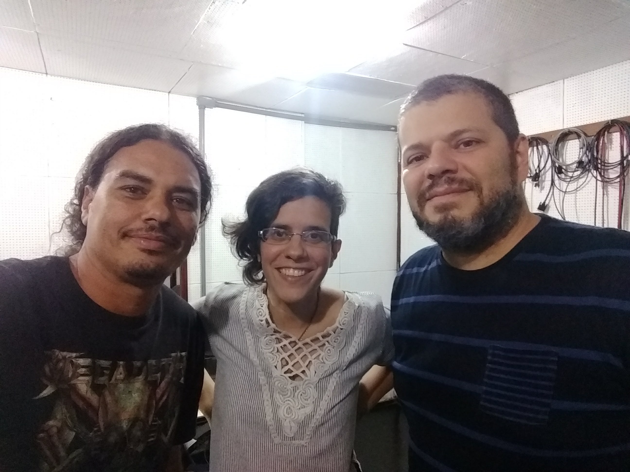 Foto da gravação do primeiro programa